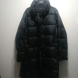 Lands' End Long Black Down Coat💜